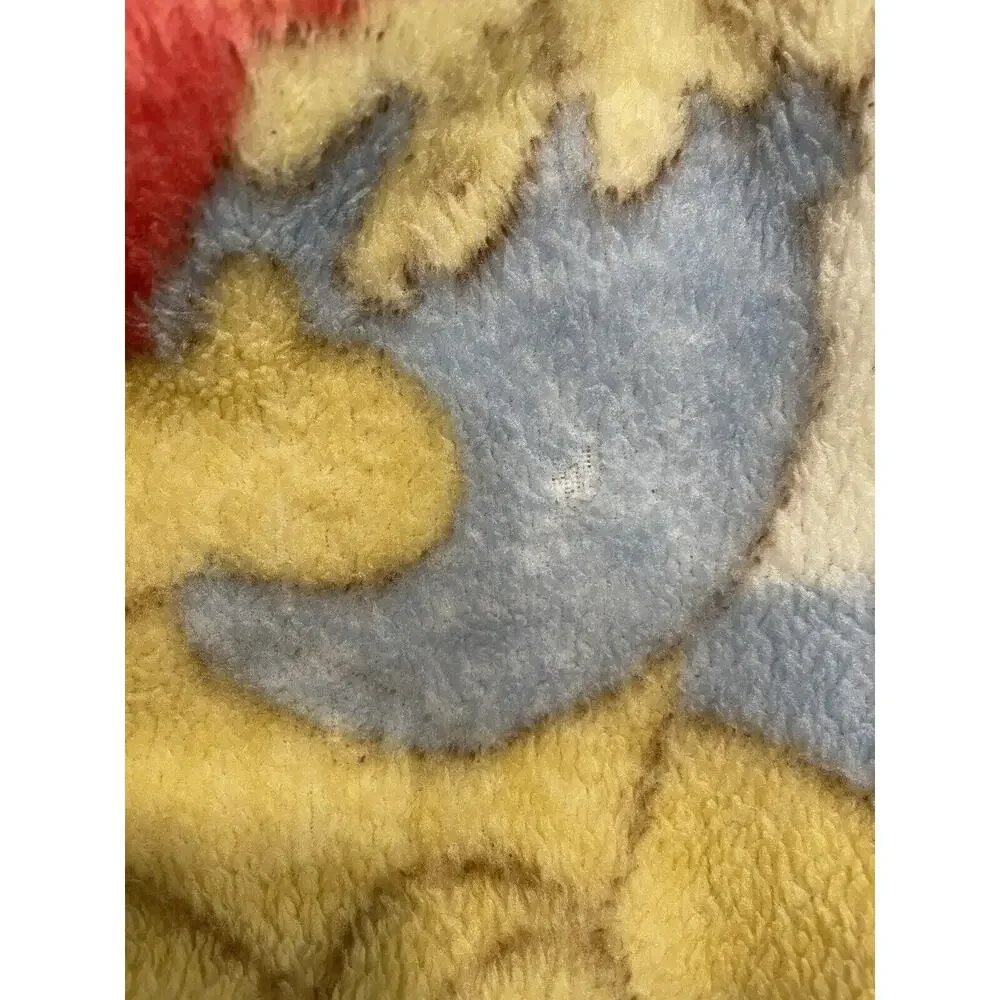 Vintage Winnie The Pooh Fleece Baby Throw Lovey Blanket 44.5” X 29.5” *READ